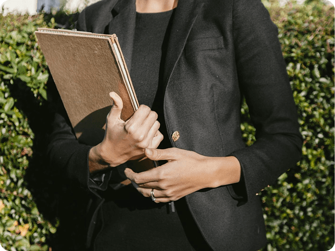 Professional with clipboard